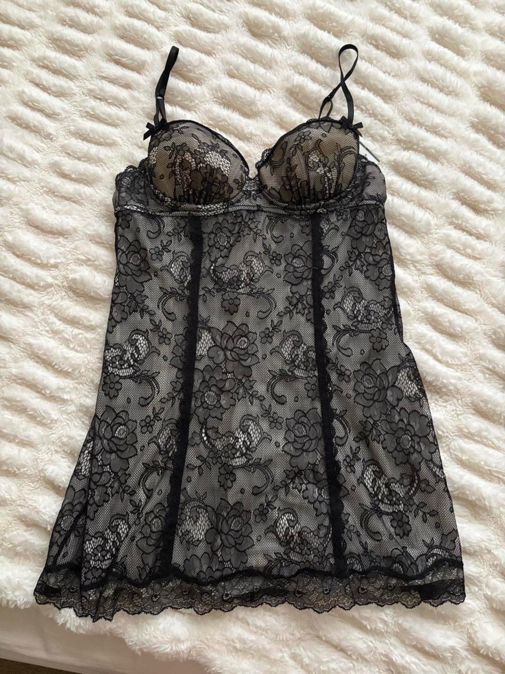Victoria's Secret Black Lace Babydoll Chemise - Picture 3 of 7